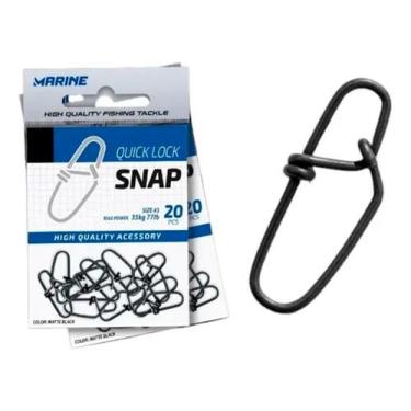 Imagem de Snap De Pesca Quick Lock N0 12kg 25lb Cart. 20pçs Marine - Marine Spor