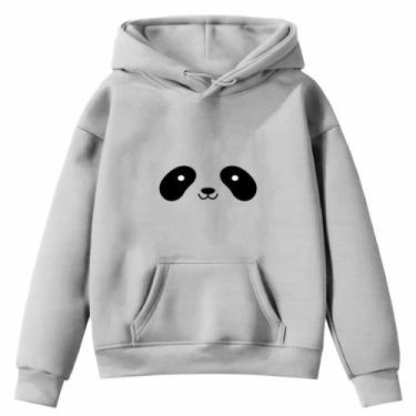 Imagem de Moletom Infantil Panda Guaxinim Máscara Desenho Infância Bolso Canguru