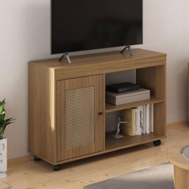 Imagem de Rack para TV Até 42 Polegadas Rio 1 Porta Carvalho - Pnr Móveis