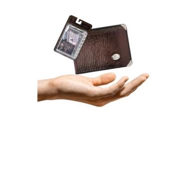 Imagem de Kit Carteira Media Mitty Couro + Refil Mitty M1 PLM1 CAFE