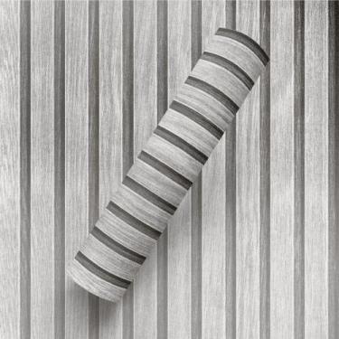 Imagem de Papel de Parede Adesivo Tema Ripas De Madeira Tons De Cinza - BAZAR DO