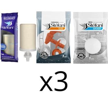 Imagem de 03 un Vela Stéfani São João  + 03 un Torneira Original Stéfani Clic + 