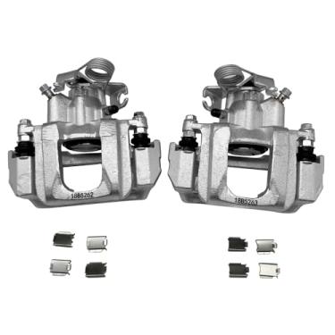 Imagem de DOUQANG Pinça de freio a disco traseira esquerda e direita com suporte adequado para Ford Taurus 2013-2019, para Ford Flex 2010-2014, para Ford Explorer 2011-2019, para Lincoln MKT 2010-2014 substitui