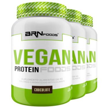 Imagem de Kit 3x Vegan 900g - BRN Foods (Médio, Chocolate)