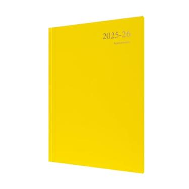 Imagem de Collins Agenda "Essentials" de 12 meses de meio/ano acadêmico, julho de 2025 a julho de 2026, agenda semanal para ver compromissos, capa dura A4, amarela