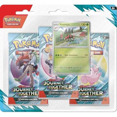 Imagem de Pokémon TCG: Scarlet & Violet—Journey Together 3-Pack Blister – Yanmega (3 Booster Packs & 1 Cartão Promocional)
