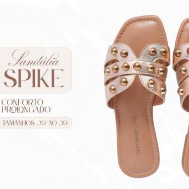 Imagem de Sandália Rasteirinha Feminina Pérolas Brilho Caminho Livre Oferta !, B