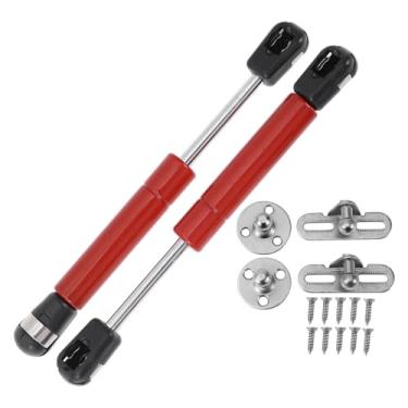 Imagem de X AUTOHAUX 150 mm/5,91" Amortecedores a gás 100N molas a gás vermelho aço carbono 2 conjuntos RV carro caixa de armazenamento tampa caixa de armazenamento capa de porta de armário