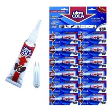 Imagem de Cola Instantânea Tipo Bonder Ultra Pop 3g Cartela 12 Unid - ultraCola