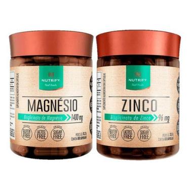 Imagem de Combo Magnesio 1400mg + Zinco Bisglicinato 60 Cáps Nutrify