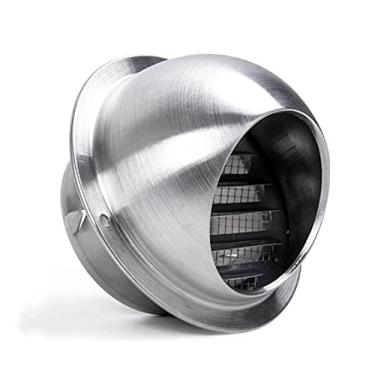 Imagem de Exaustor de saída de ventilação de ar, capa de saída de ventilação de parede redonda para casa, 60-300 mm de diâmetro 304 com grade de tela, grade de exaustão para cozinha, quarto, banheiro