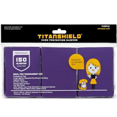 Imagem de TitanShield (Manga 150, roxo pequeno tamanho japonês, protetor de baralho para Yu-Gi-Oh, Cardfight!! Vanguard & More