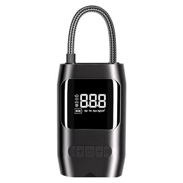 Imagem de XINXIN Compressor de ar portátil para inflador de pneus, vários modos de carregamento, bomba de ar sem fio para pneus de carro, bomba de pneu de carro de 150 PSI com luz LED e medidor de pressão