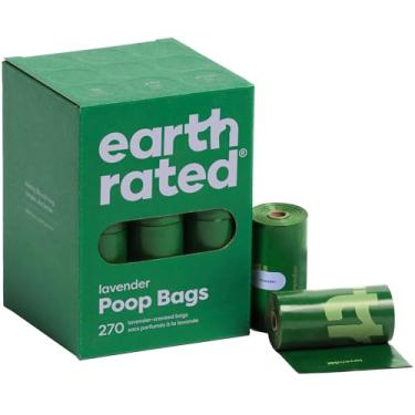 Imagem de Earth Rated Sacos de cocô para cães – Sacos de lixo extragrossos e à prova de vazamento para cães grandes e pequenos – Rolos de refil – perfumados de lavanda – 270 unidades