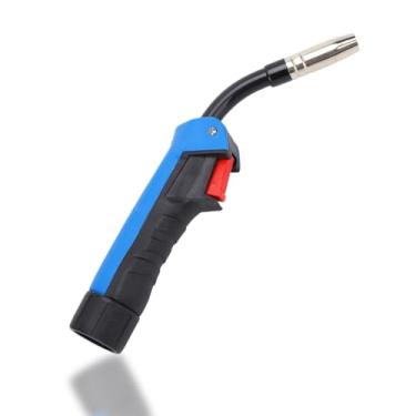 Imagem de Joyzan Cabeça de tocha de soldagem 15AK, cabeça de peça de soldagem MIG MAG substituição profissional cortador de solda de dióxido de carbono tocha corpo ponta de torção com alça de borracha para