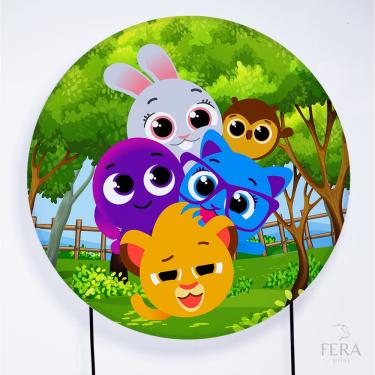 Imagem de Painel Decorativo para Festa 1,50x1,50 metros Vesti Fácil com Elástico Bolo Fofo - Fera Print