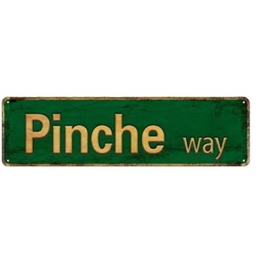 Imagem de Generic Placa De Rua Vintage Metal Pinche Way, 4 X 16 Pol., Decoração Parede, Retrô Lata Ben Dover Lane Room Home Bar Pub Café