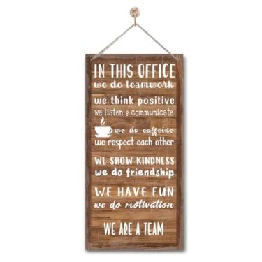 Imagem de Gkwa Placas Motivacionais "Somos Uma Equipe" - Presente De Madeira Para Pendurar, Arte Parede Com Citações Líder I1