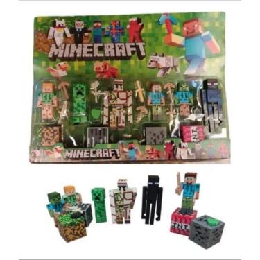 Imagem de Set de Figuras ZuzuToys Minecraft Steve Creeper Esqueleto Zumbi Alex E