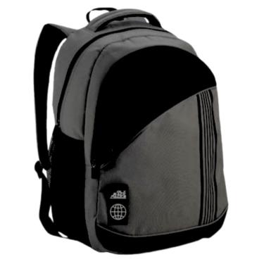 Imagem de Mochila De Costas Escolar Juvenil 18 Litros Back Pack Listras Denlex Listras Pretas