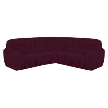 Imagem de Capa Protetor Para Sofá De Canto 21 Elásticos Malha Gel Premium - Denn