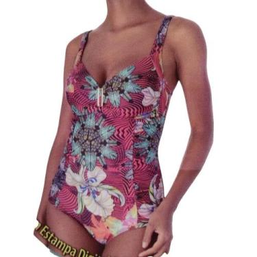 Imagem de Maiô Modelador Banho De Mar Modelos variados Sem Bojo - DILADY, Vermel