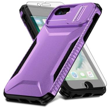 Imagem de Asuwish Capa de celular para iPhone 6/6s/7/8/SE 2020 2022 com protetor de tela e capa de câmera deslizante robusta híbrida à prova de choque i Six Seven 6a i6 i7 i8 7s 8s SE2020 SE2 2 SE2022 SE3 3