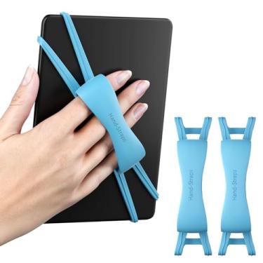 Imagem de Pacote com 2 alças de mão confortáveis para Kindle e tablets, acessórios Kindle para leitura na cama, suporte seguro e leve para tablet de 4,7 a 8 polegadas / branco papel/Kobo/Oasis/E-Book/telefone