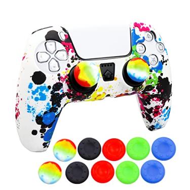 Imagem de Silicone Skin for PS5, Anti-Slip Shell Cover Case with 10 Joystick Grips for PlayStation 5 Controller (#17)