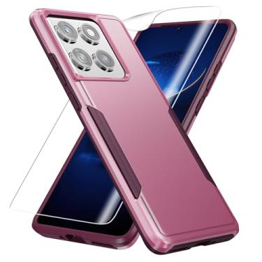 Imagem de Warsia Capa para Motorola Edge 2025, com protetor de tela HD [teste de queda de grau militar] Capa protetora resistente à prova de choque resistente para Moto Edge 2025, rosa