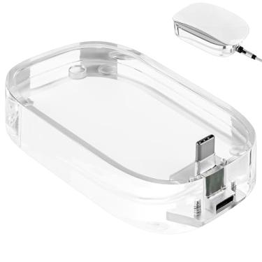 Imagem de GEEKRIA Estação De Carregamento Para Mouse Geekria, Base Acrílico, Suporte, Compatível Com Apple Magic (Usb-C), Acessório (Transparente)