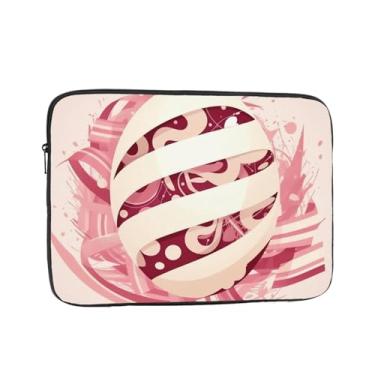 Imagem de Capa para laptop feminina para notebook linda capa redonda com estampa de ovos brancos fina à prova de choque capa protetora para notebook bolsa para laptop de 13 polegadas