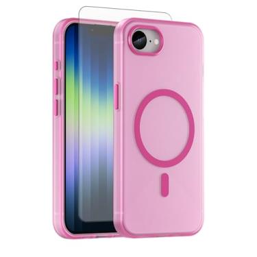 Imagem de Asuwish Capa de telefone para iPhone 16e/SE 2025/SE 4, compatível com Magsafe Magnetic, protetor de tela, translúcido fosco traseiro à prova de choque capa protetora i Phone16e i16e 16 e SE4 4ª