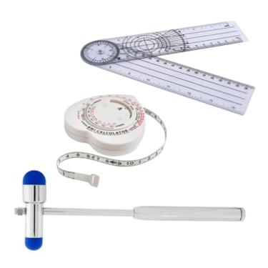 Imagem de Kit Estudante Acadêmico Saúde Goniômetro + Fita Antropométrica + Martelo Neurológico