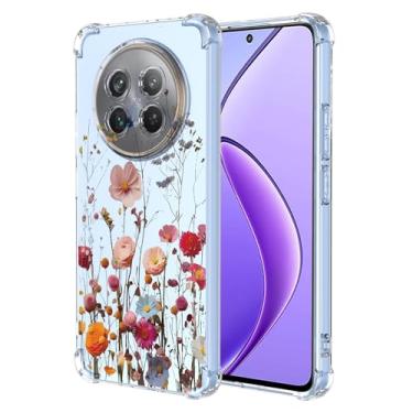Imagem de RRXSYXL Capa para Oppo Realme 12 5G com estampa floral transparente, capa macia à prova de choque para Oppo Realme 12 5G, linda flor
