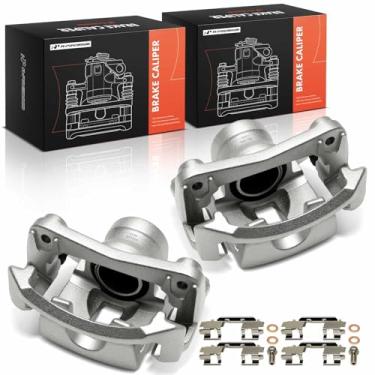 Imagem de A-Premium Conjunto de pinça de freio a disco com suporte compatível com Nissan Sentra 2020-2023, Kicks 2021-2023 - lado do motorista dianteiro e do passageiro