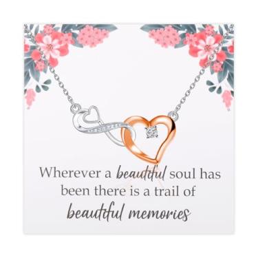 Imagem de ENSIANTH In Loving Memory-Sympathy Card Jewelry Memorial Infinity Necklace Lereavement-Condolence-Sorry For Your Loss Gift, one size, Aço inoxidável, Sem Pedra Preciosa