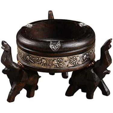 Imagem de Cinzeiro Elepht Decoração De Interiores Cinzeiro De Cigarro De Mesa Fácil De Transportar Madeira Maciça Tailandês Hdmade Artesanato O Melhor Presente