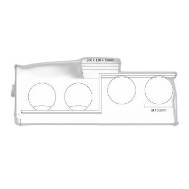 Imagem de Lustre Plafon Havana 4 Startec Preto 82Cm - Alumínio E Vidro