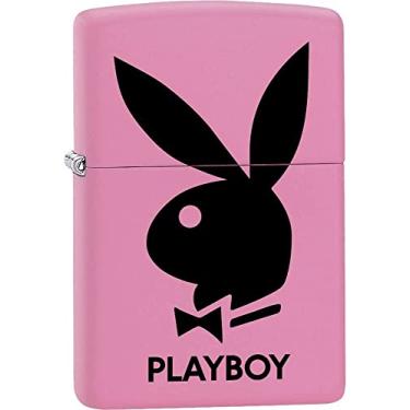 Imagem de Zippo Isqueiro - Playboy Coelho Cabeça de Coelho Rosa Fosco Isqueiro #Z5171