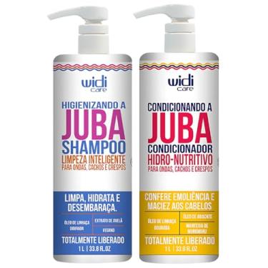 Imagem de Kit Juba Shampoo e Condicionador Higienizando E Condicionando Cabelo Vegano Widi Care 1L