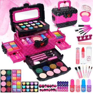 Imagem de Kit de maquiagem HERAPFANN Kids para meninas de 3 a 12 anos