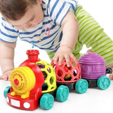 Imagem de Baby Toy Train MOONTOY Infant Rattles Car de 6 a 18 meses com som