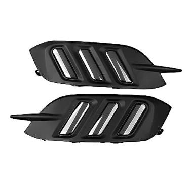 Imagem de MACHSWON Luzes refletoras de para-choque de LED, substituição de lâmpada refletora de para-choque traseiro, luz vermelha, 2016-2018 compatível com Honda Civic, lente fumê