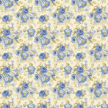 Imagem de Papel Parede Floral Flores ul E Amarelo Quarto Casal Sala - LRP