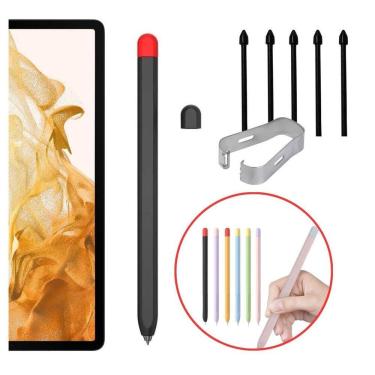 Imagem de Capa Antiderrapante + Pontas Extras Para S-Pen Galaxy Tab S8
