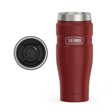 Imagem de THERMOS Copo de viagem com isolamento a vácuo Stainless King, 473 ml, vermelho fosco