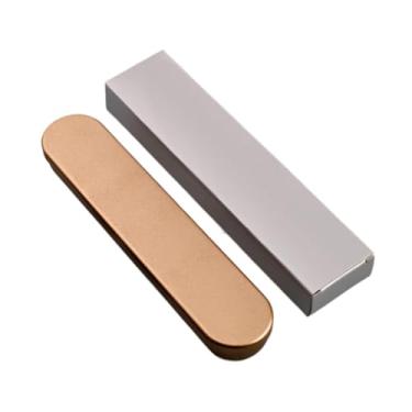 Imagem de Bothyi Porta-canetas, organizador de pincéis de maquiagem, caixa retangular multifuncional com dobradiças, estojo de metal para canetas e pincéis, Forro de Esponja Dourada