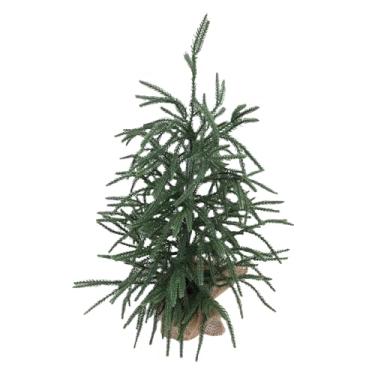Imagem de ZJchao Mini Decoração de árvore de árvore de Natal Pequena Árvore de Natal Combatinha Centralpipe Artificial Xmas Pine Tree Com Galhos de Animais Inquebráveis ​​retardador de Chama para (60cm)