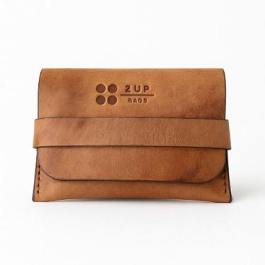 Imagem de Carteira Unissex de Couro Rustico Zup - Zupbrasil, Caramelo stone